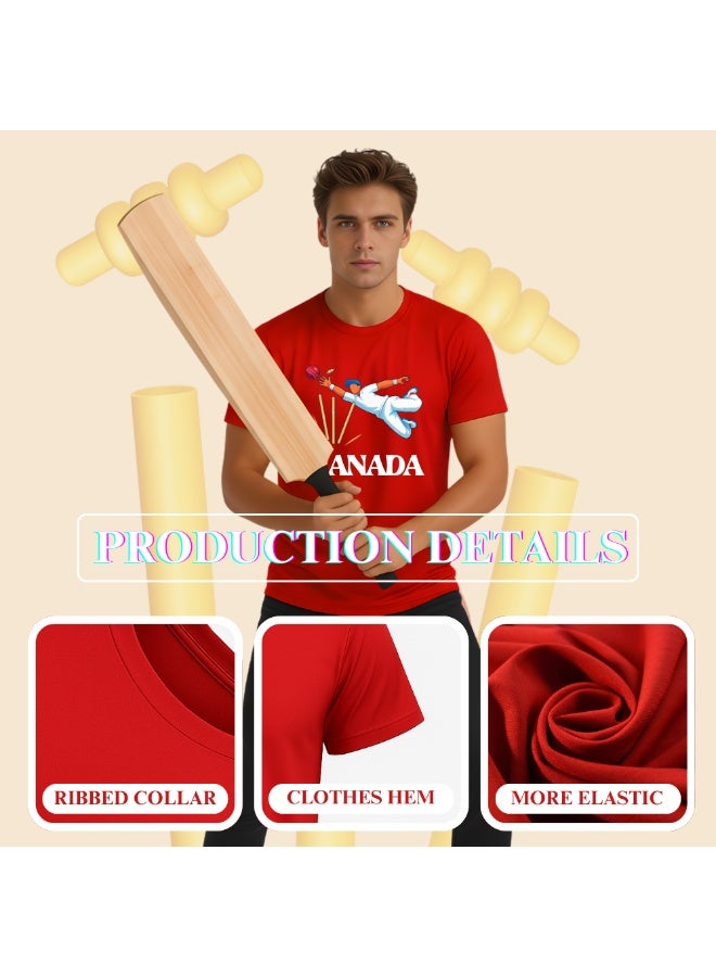 برينت شوب فور مي قميص كريكيت كندي للرجال | قماش رياضي خفيف الوزن | ياقة دائرية وأكمام قصيرة | مناسب للارتداء اليومي وللتدريب - Image 4